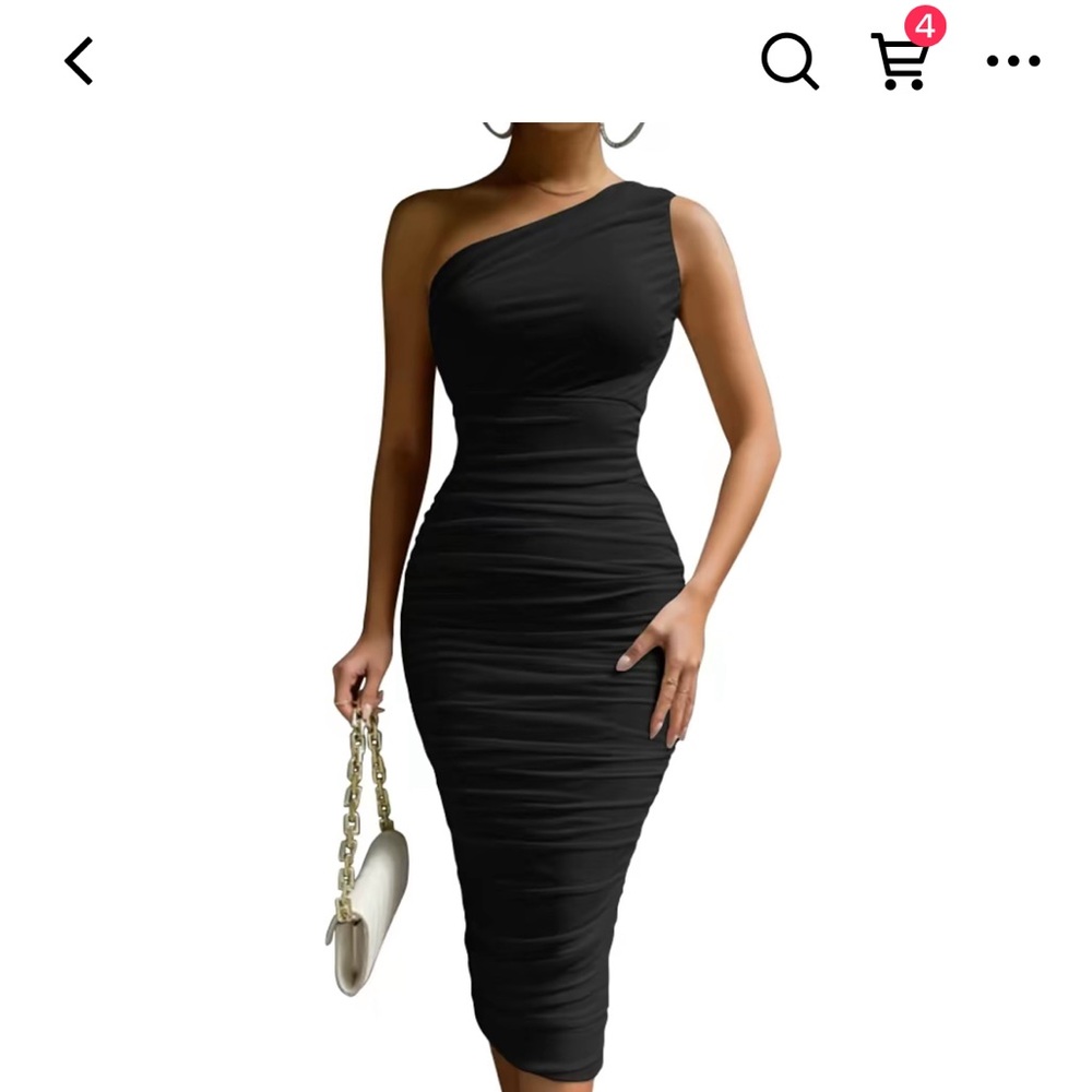 OYS black ruched bodycon dress -make an offer!